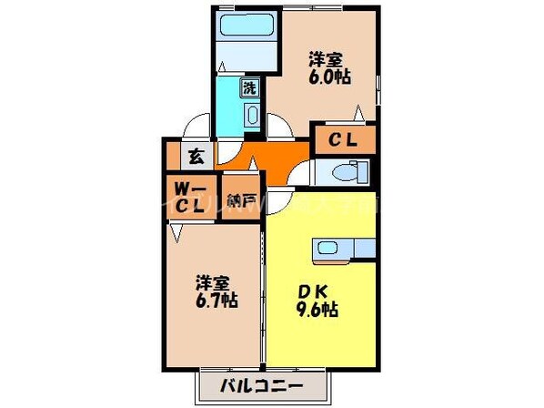 ソレイユ女の都の物件間取画像